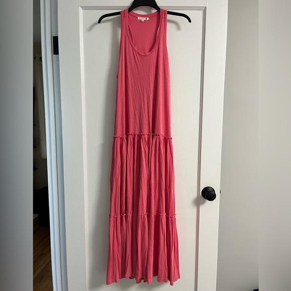 Sundry Tiered Tank Maxi Dress Coral size XS - Picture 3 of 13